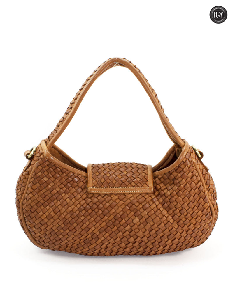 Borsa Clarissa in pelle intrecciata