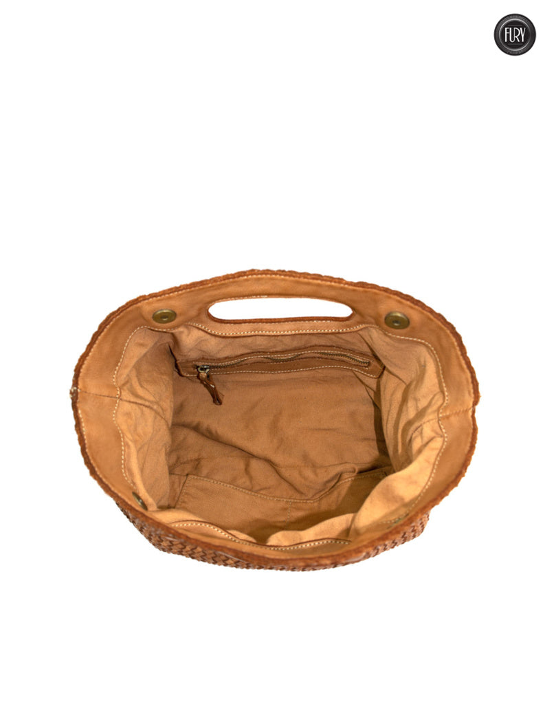 Borsa Artemisia in pelle intrecciata