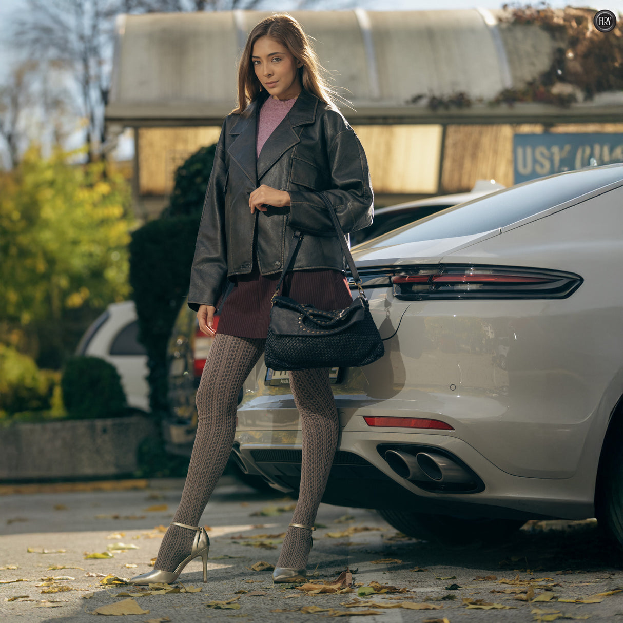 Borsa Noelia in pelle intrecciata