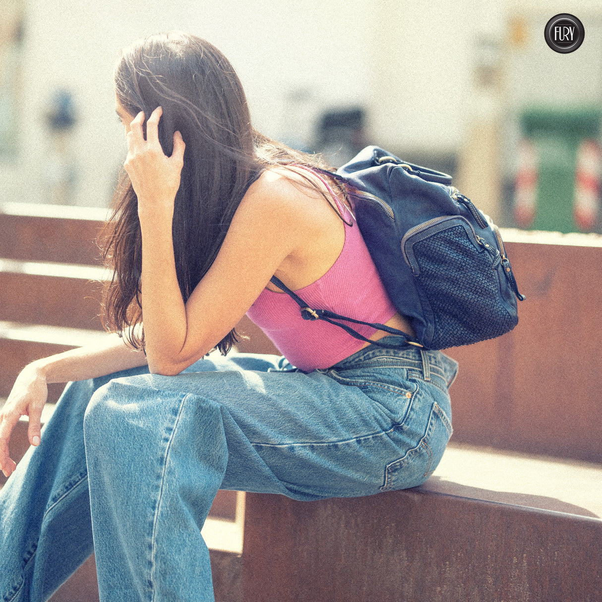 Zainetto Volterra in pelle intrecciata - Preordine