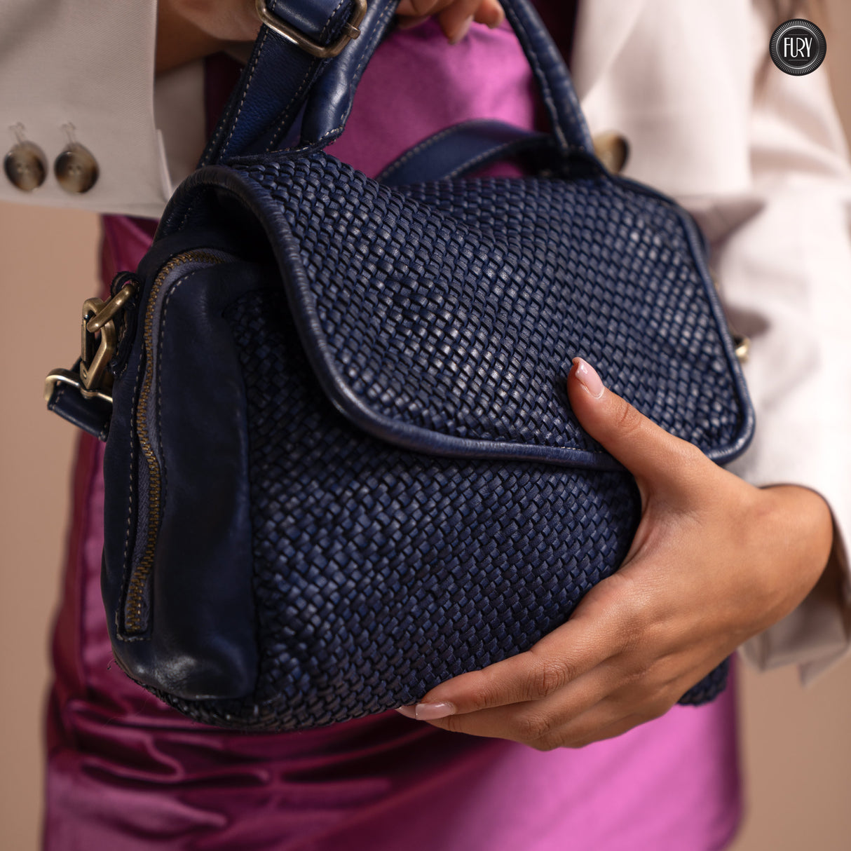 Borsa Siena in pelle intrecciata - Preordine