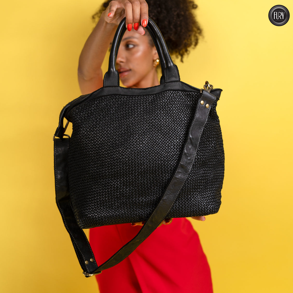 Borsa Tullia in pelle intrecciata