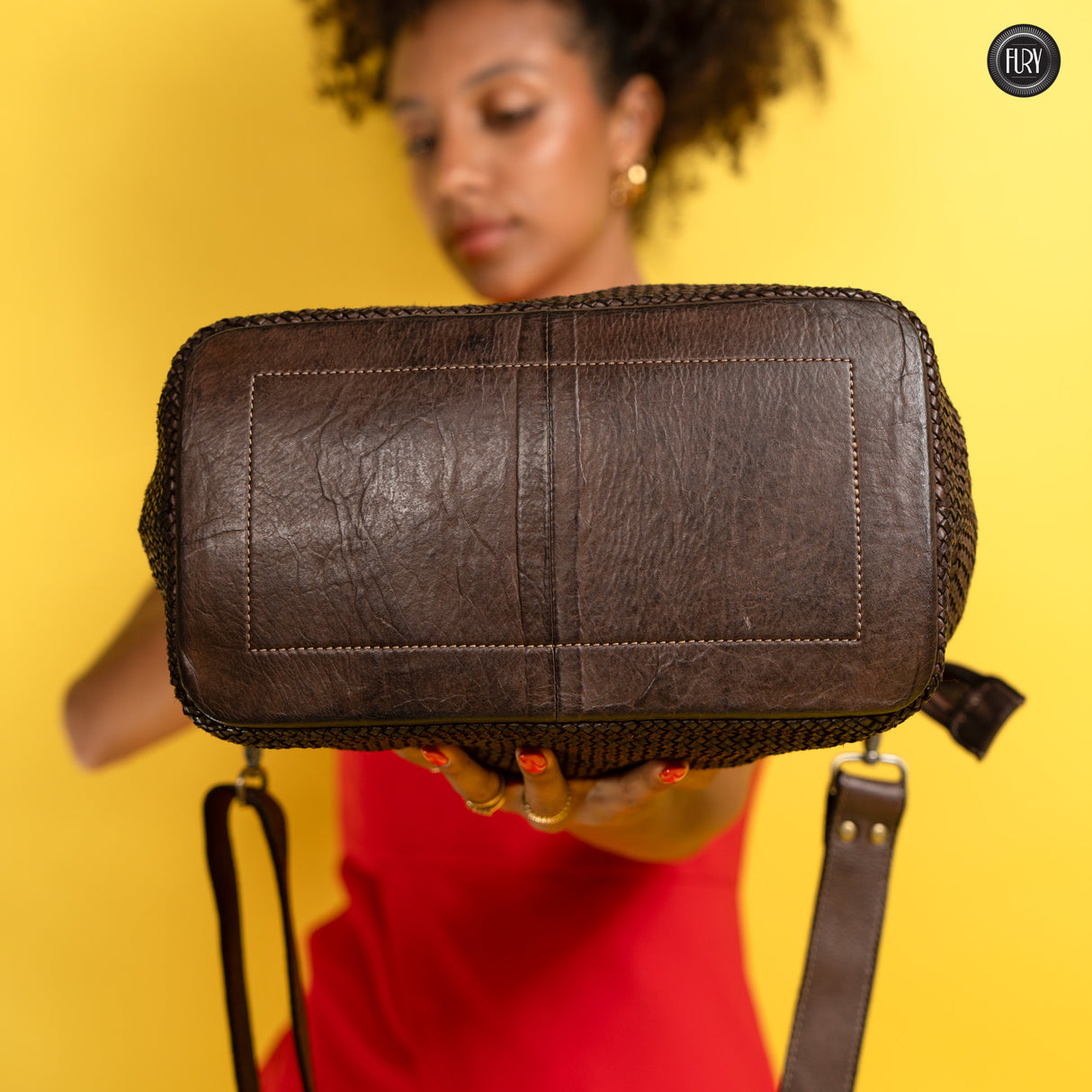 Borsa Tullia in pelle intrecciata