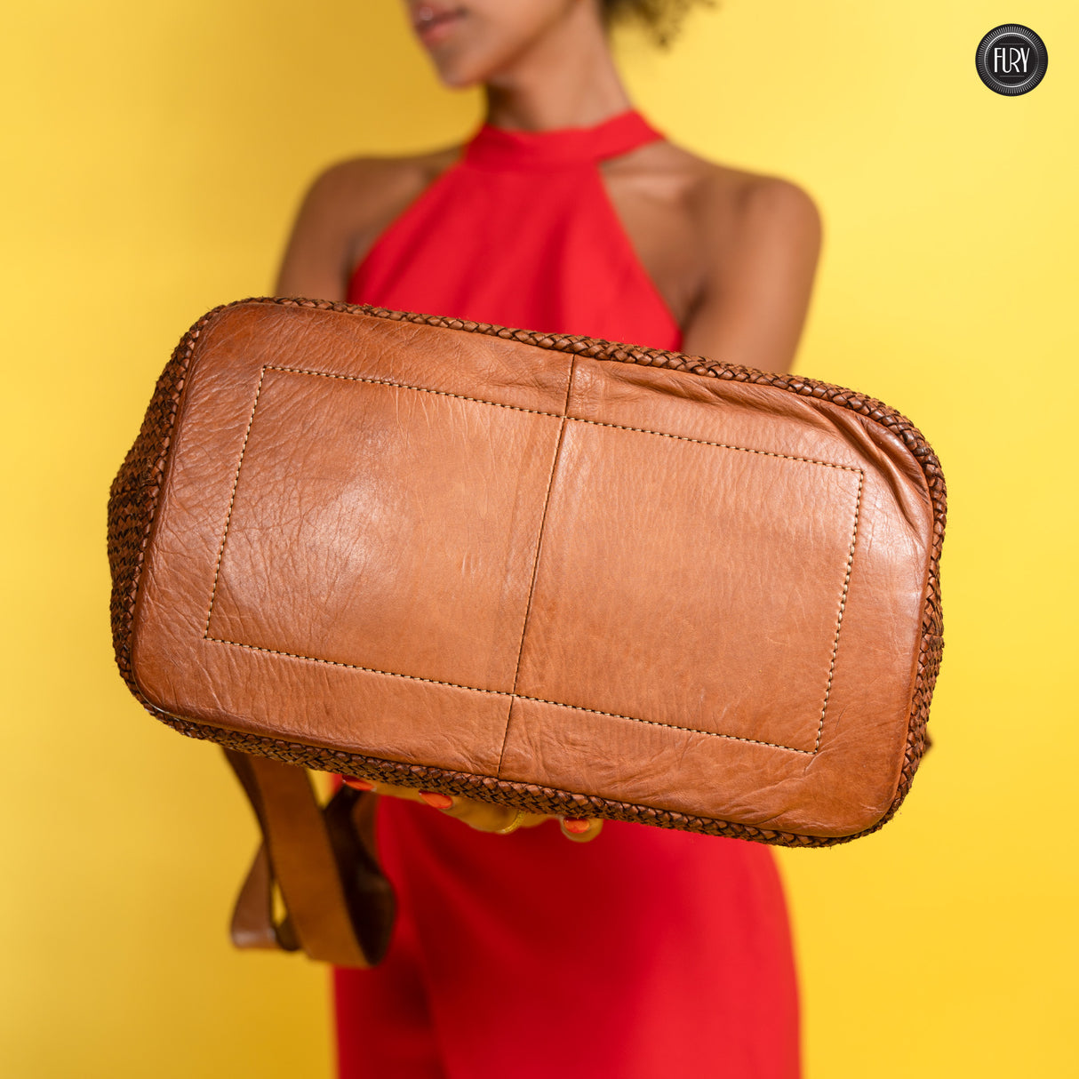 Borsa Tullia in pelle intrecciata