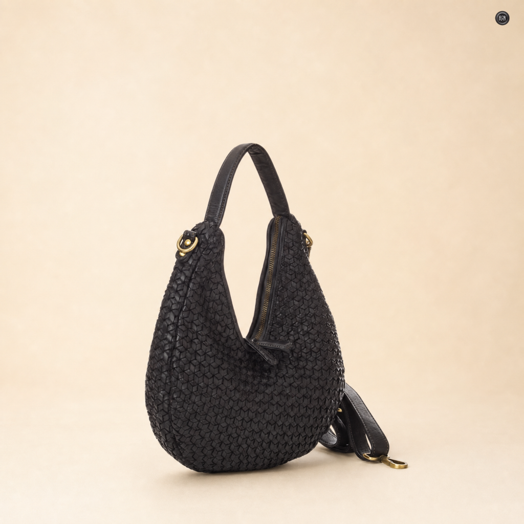 Borsa Amalia in pelle intrecciata