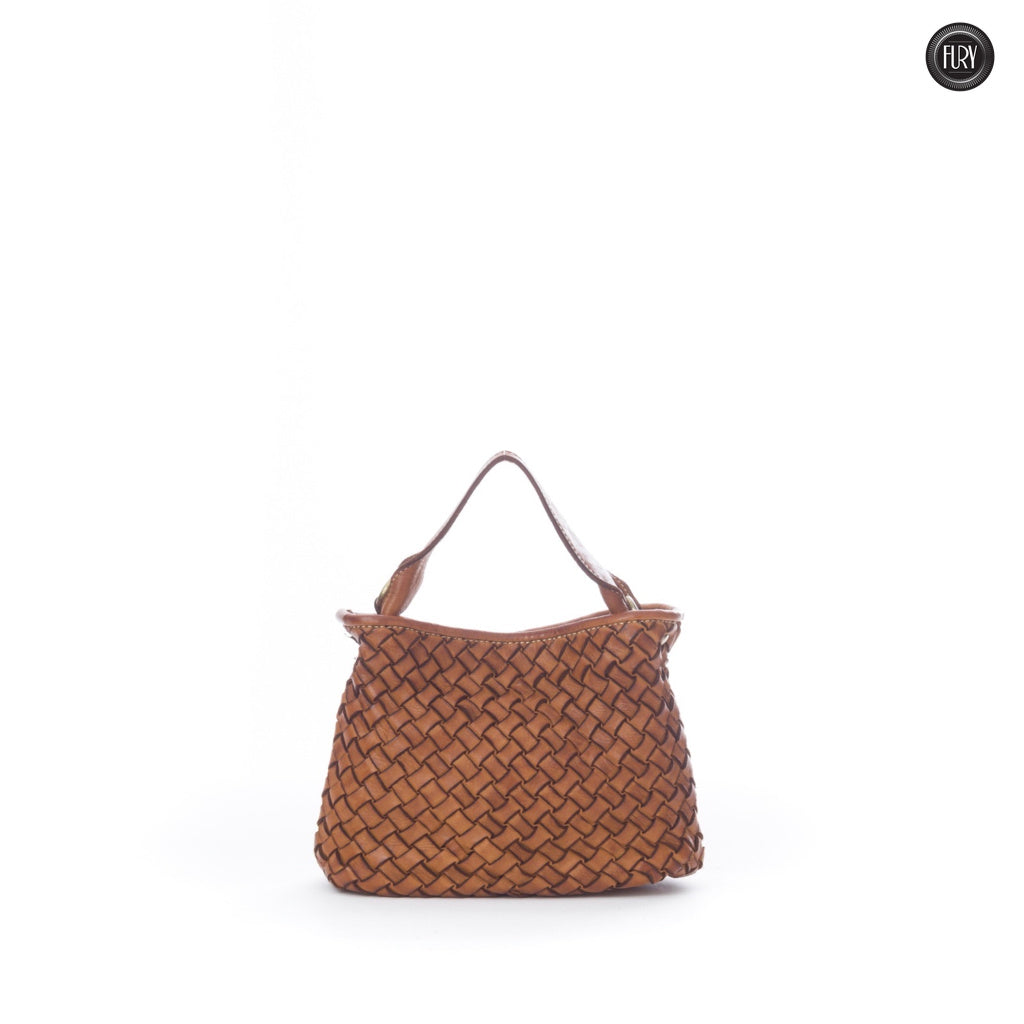 Borsetta Sibilla in pelle intrecciata