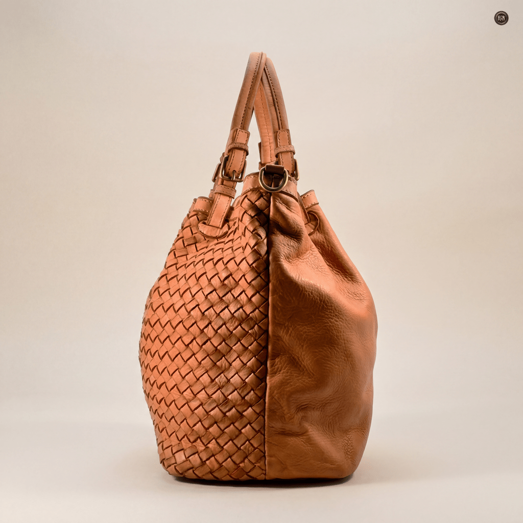 Borsa Caterina Lume in pelle intrecciata - Fury