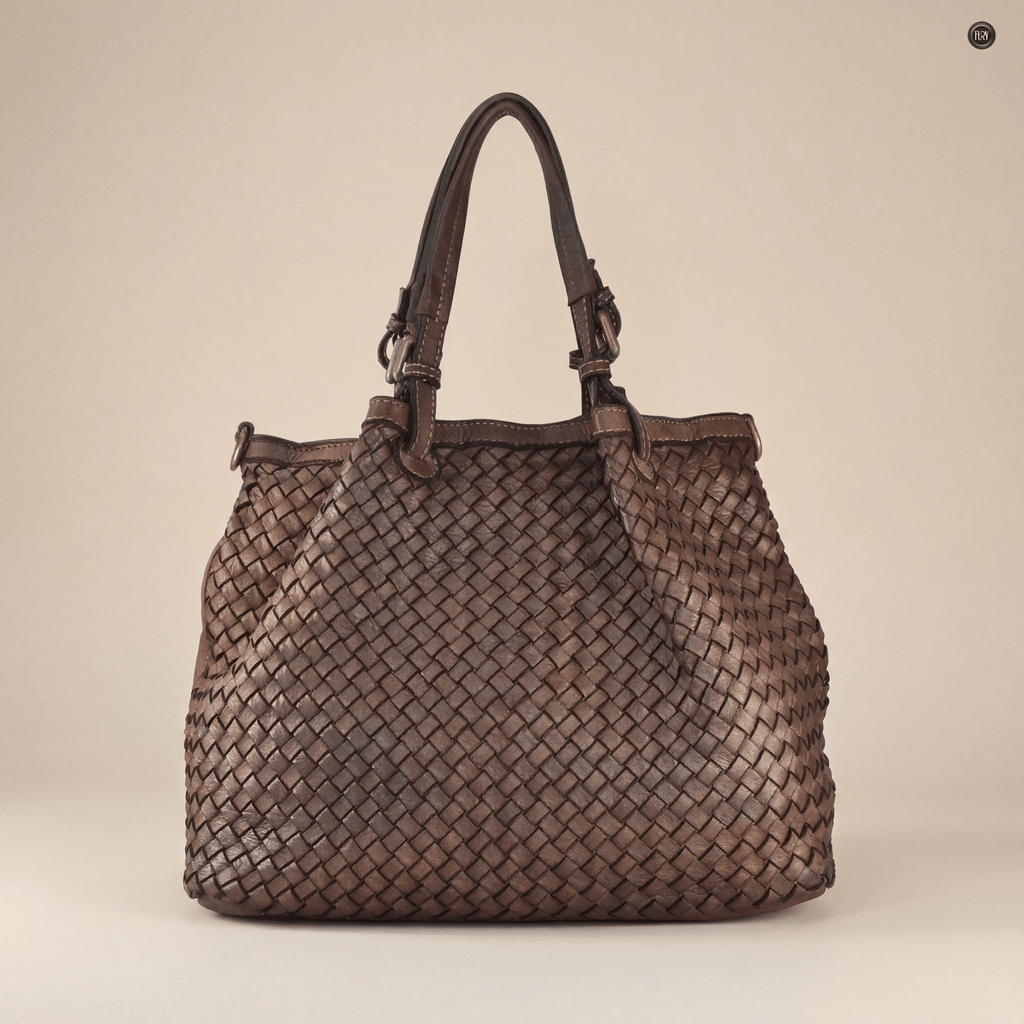 Borsa Caterina Lume in pelle intrecciata - Fury
