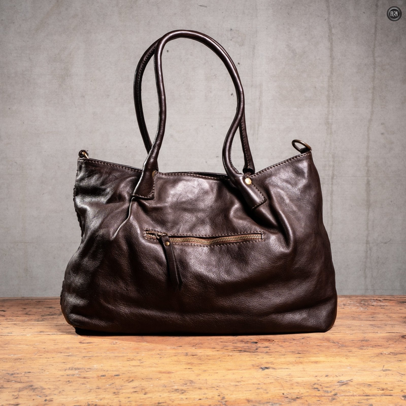 Borsa Caterina Riva in pelle intrecciata - Fury