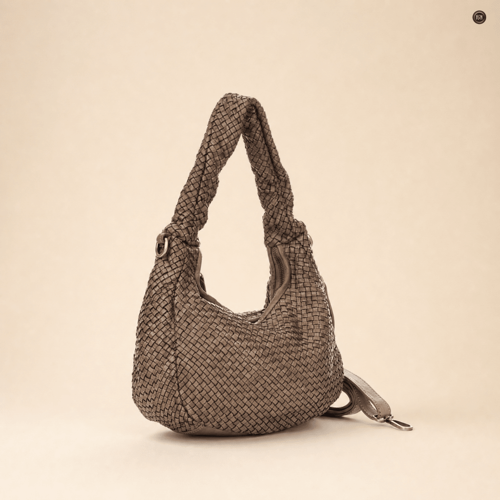 Borsa Elvira in pelle intrecciata - Fury