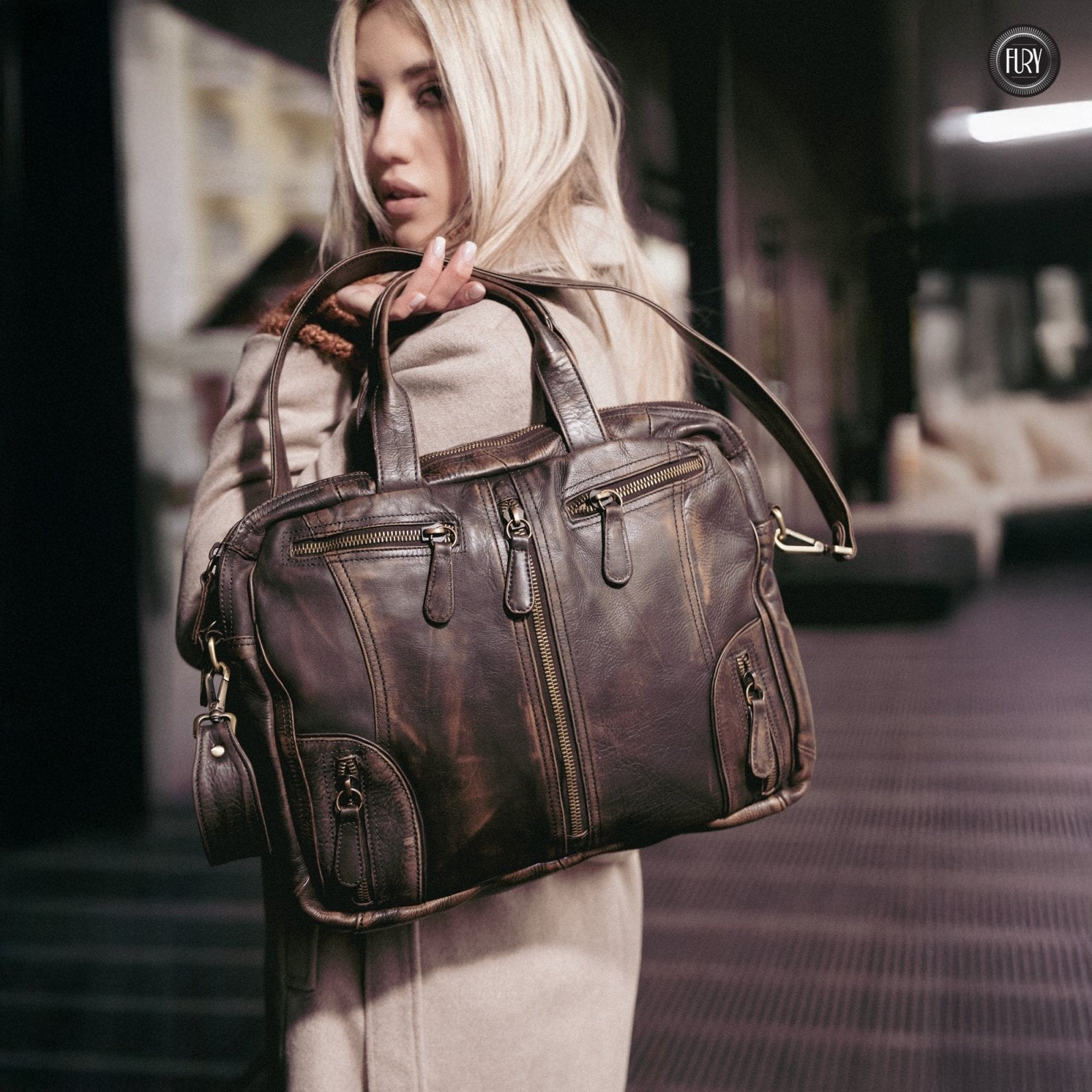 Borsa Heritage 49 in pelle - Edizione limitata - Fury