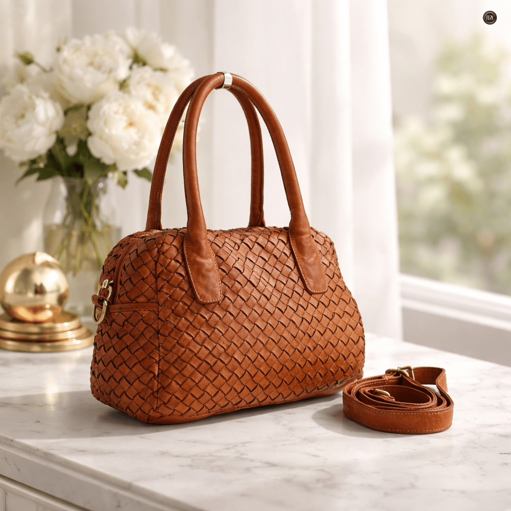 Borsa Lea in pelle intrecciata - Fury