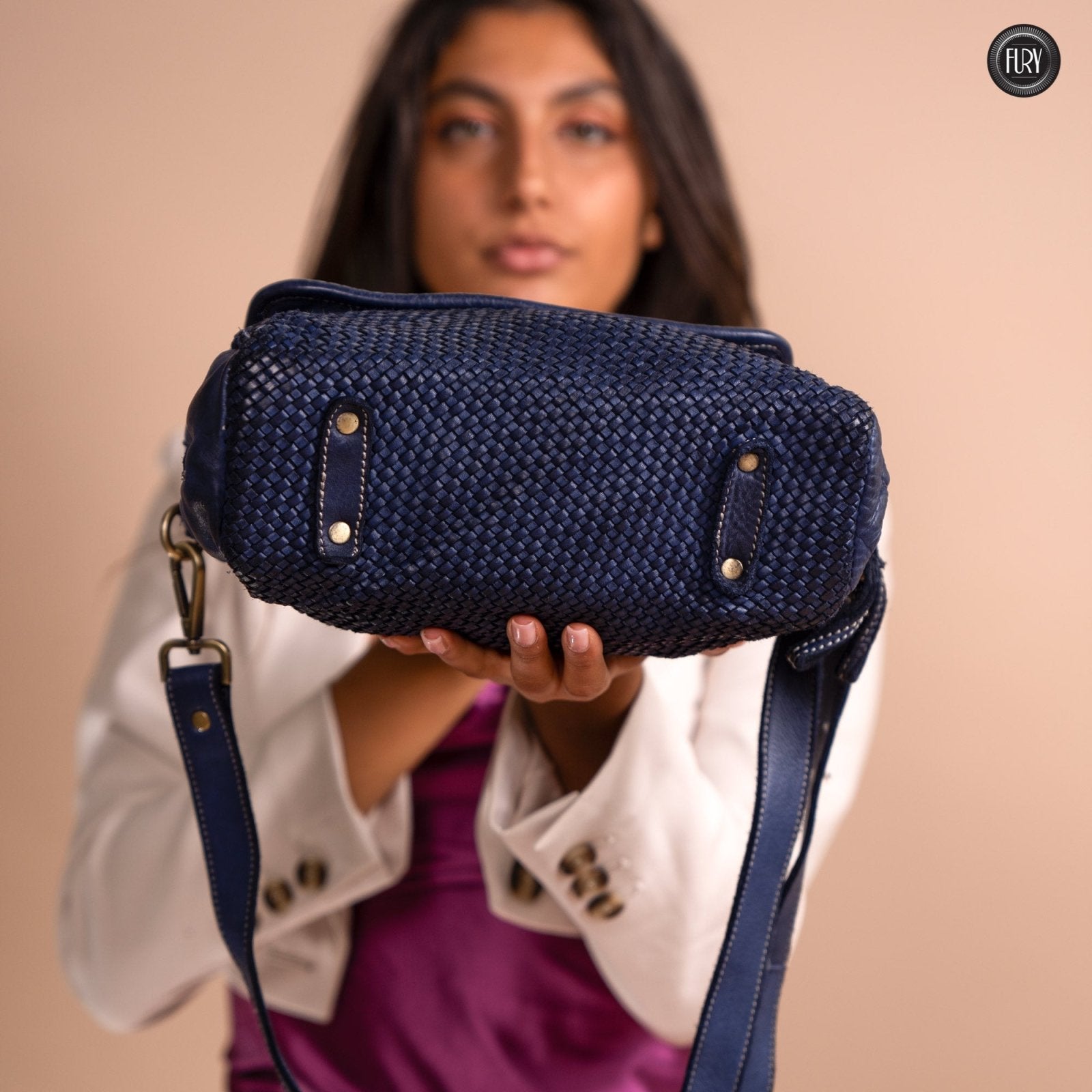 Borsa Siena in pelle intrecciata - Preordine - Fury