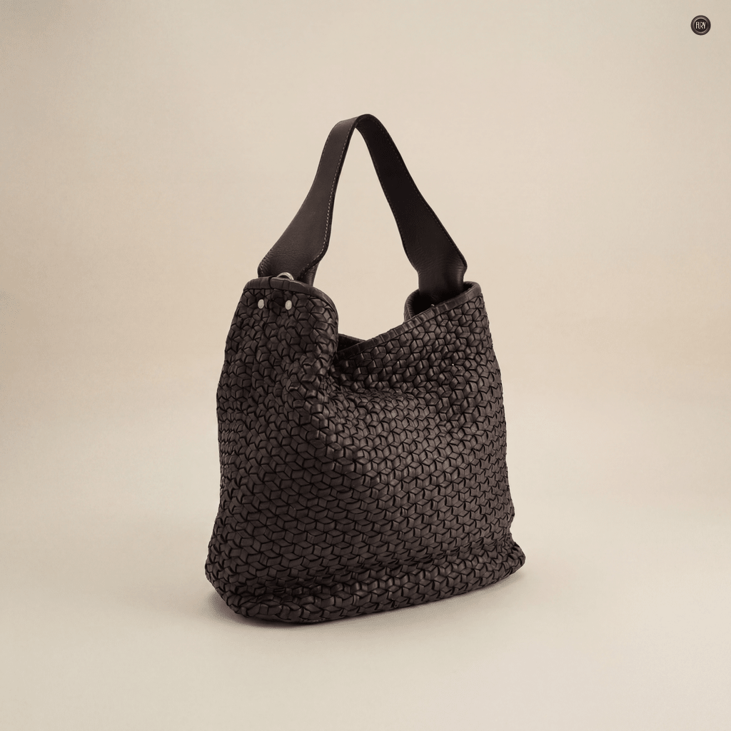 Borsa Tea maxi in pelle intrecciata - Fury