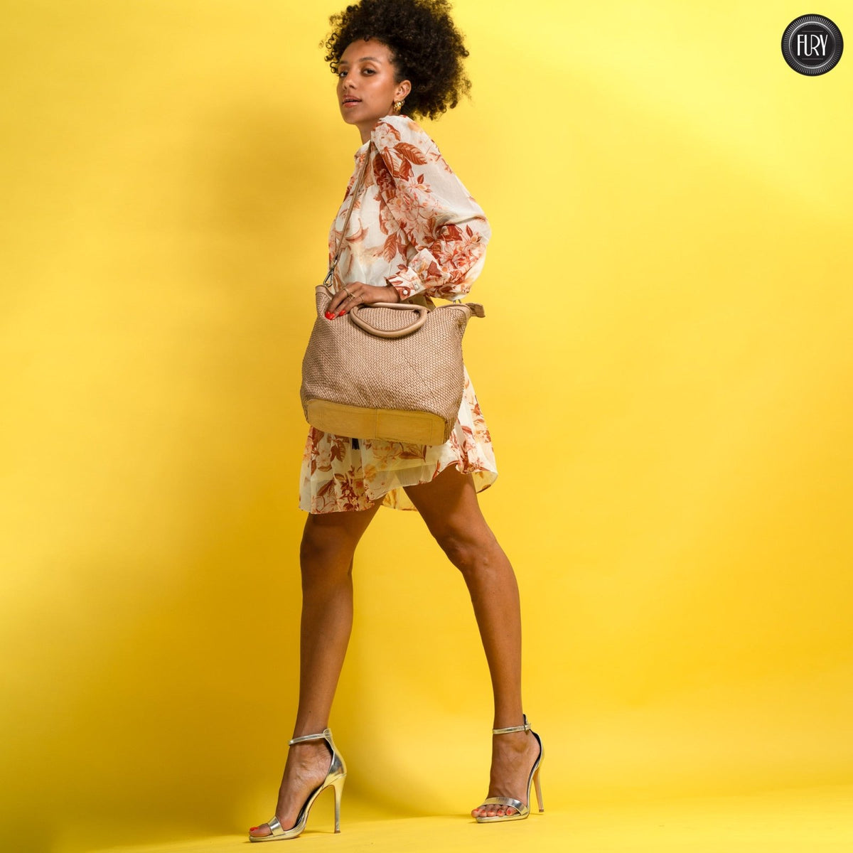 Borsa Tullia in pelle intrecciata - Fury