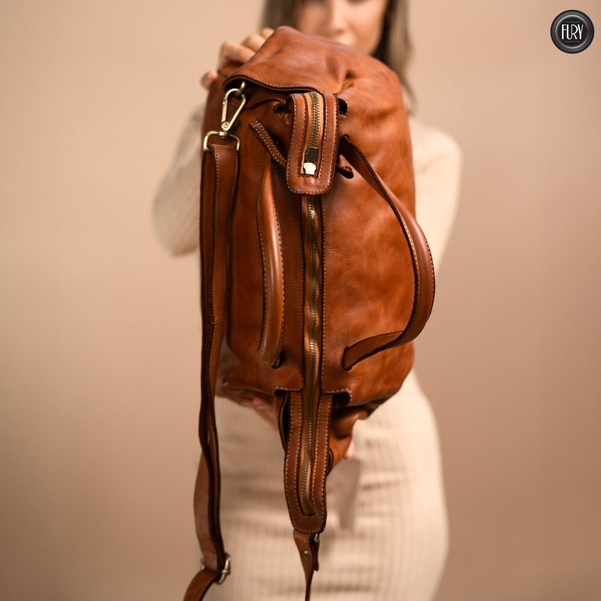Borsa V in pelle - Fury