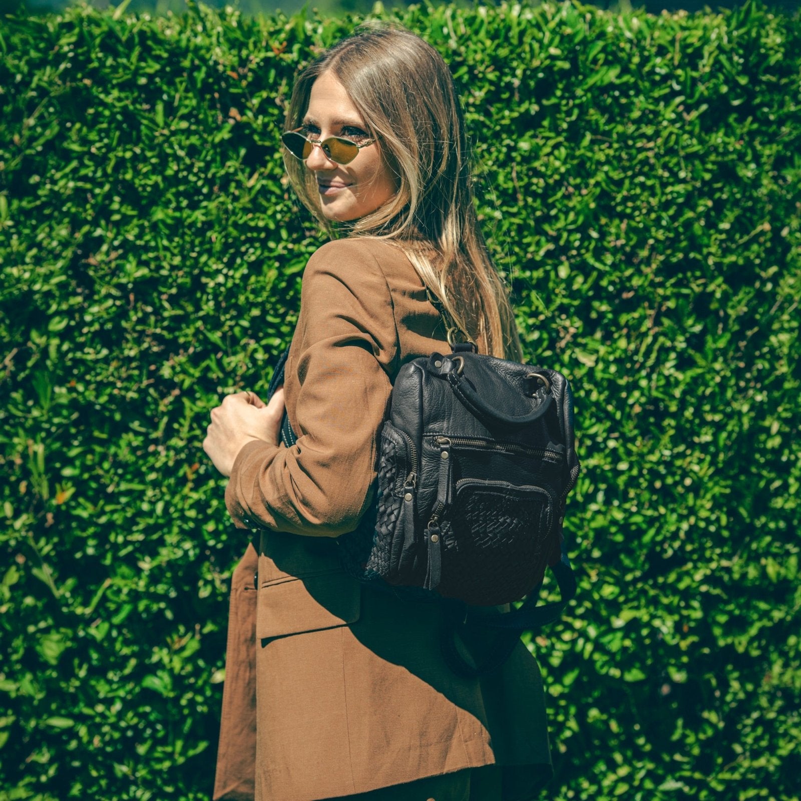 Zainetto Volterra reversibile in pelle intrecciata - Fury