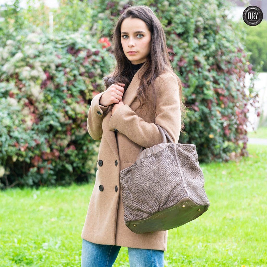 Borsa Prime in pelle intrecciata - Fury