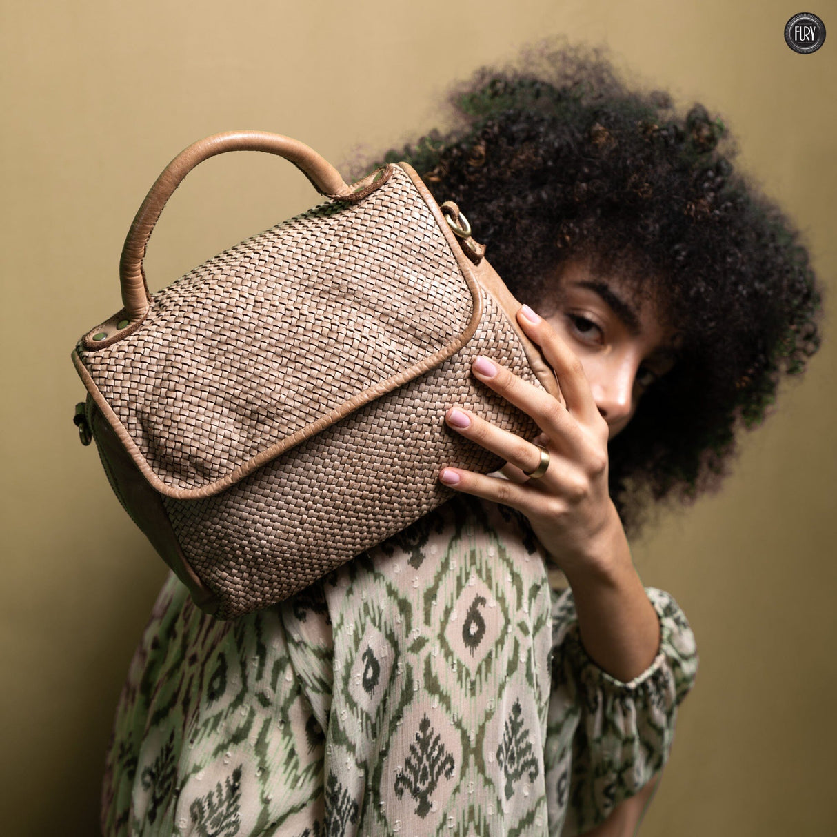 Borsa Siena Maxi in pelle intrecciata Fury