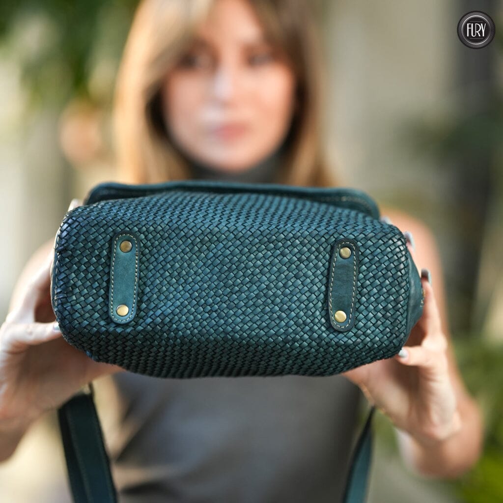 Borsa Siena Maxi in pelle intrecciata Fury