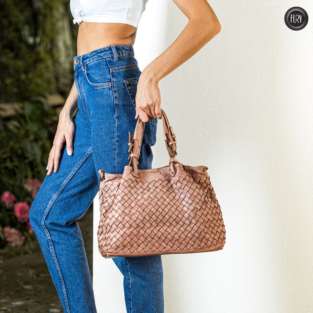 Borsetta Caterina in pelle Fury Bags#colore_cipria