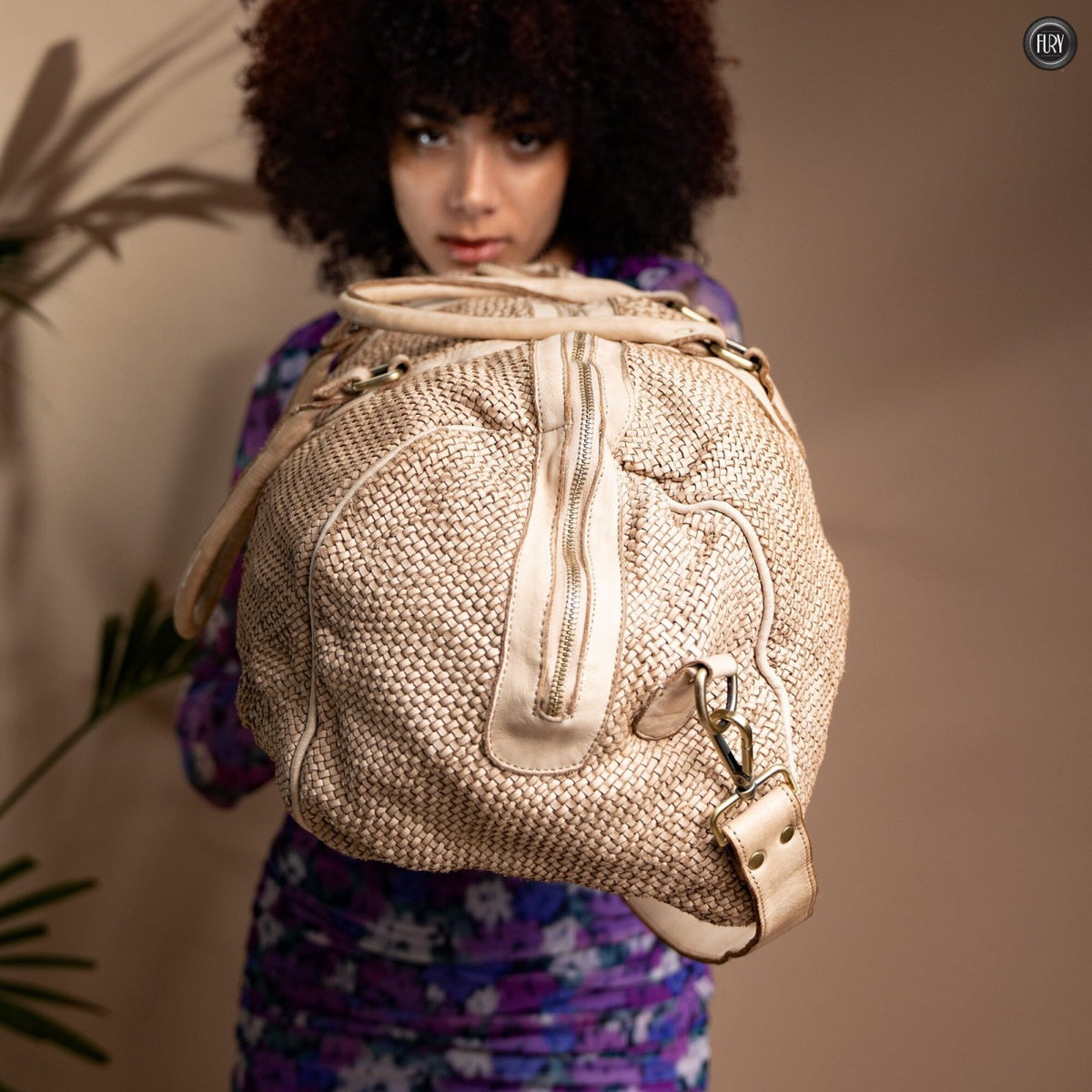 Borsone Magellano in pelle intrecciata - Fury