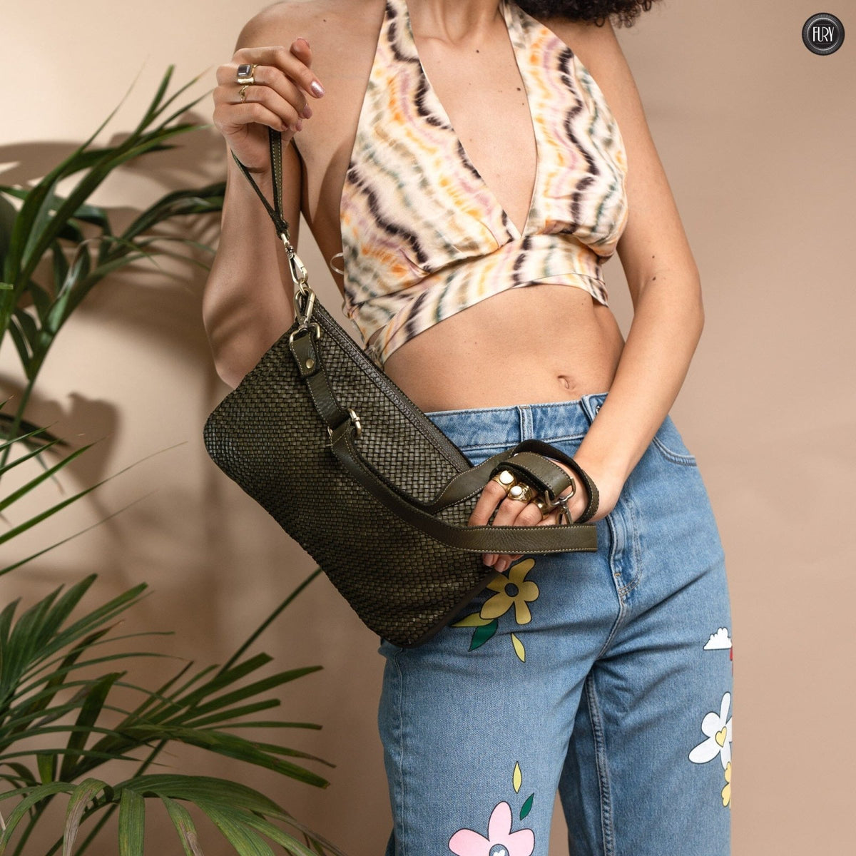Pochette Diana in pelle intrecciata - Fury