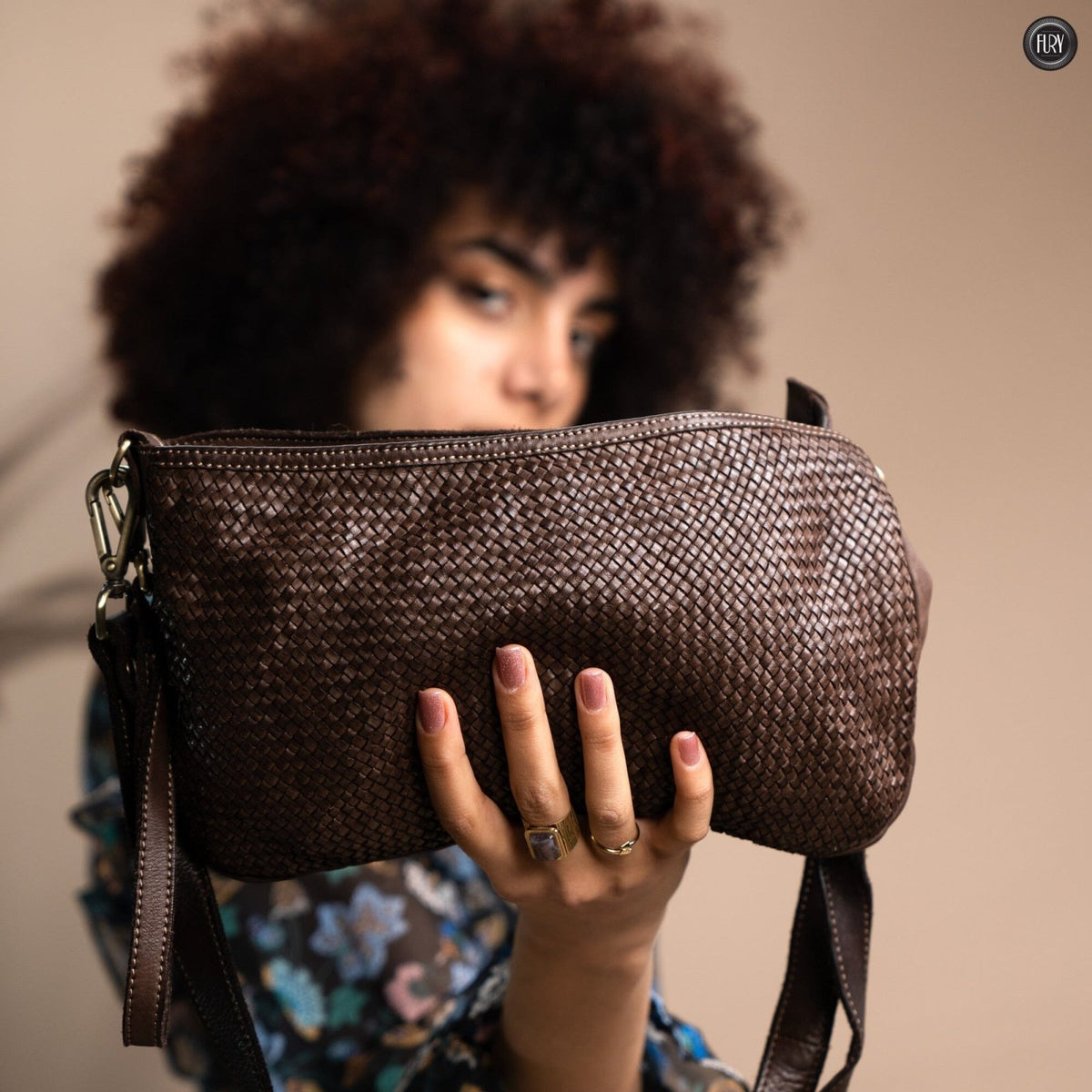 Pochette Diana in pelle intrecciata - Fury