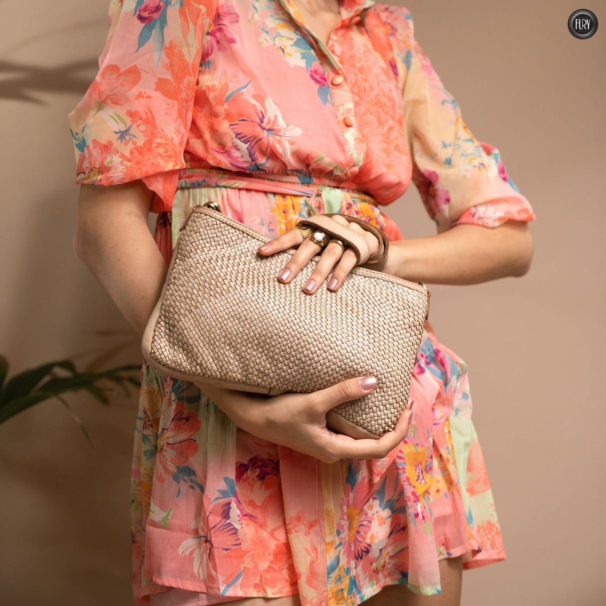 Pochette Diana in pelle intrecciata Fury