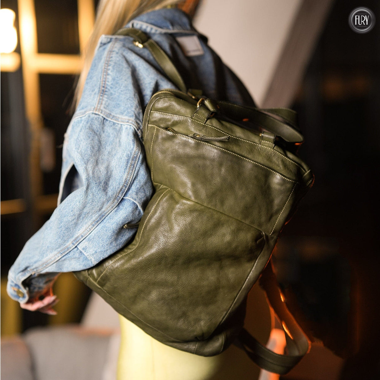 Zaino Daily unisex in pelle Fury Bags