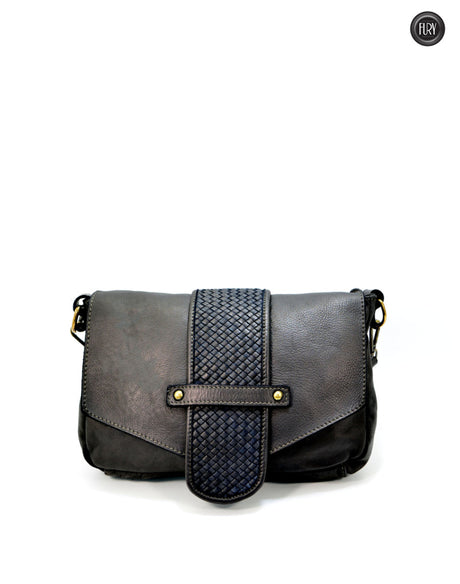 Borsetta Antea in pelle intrecciata