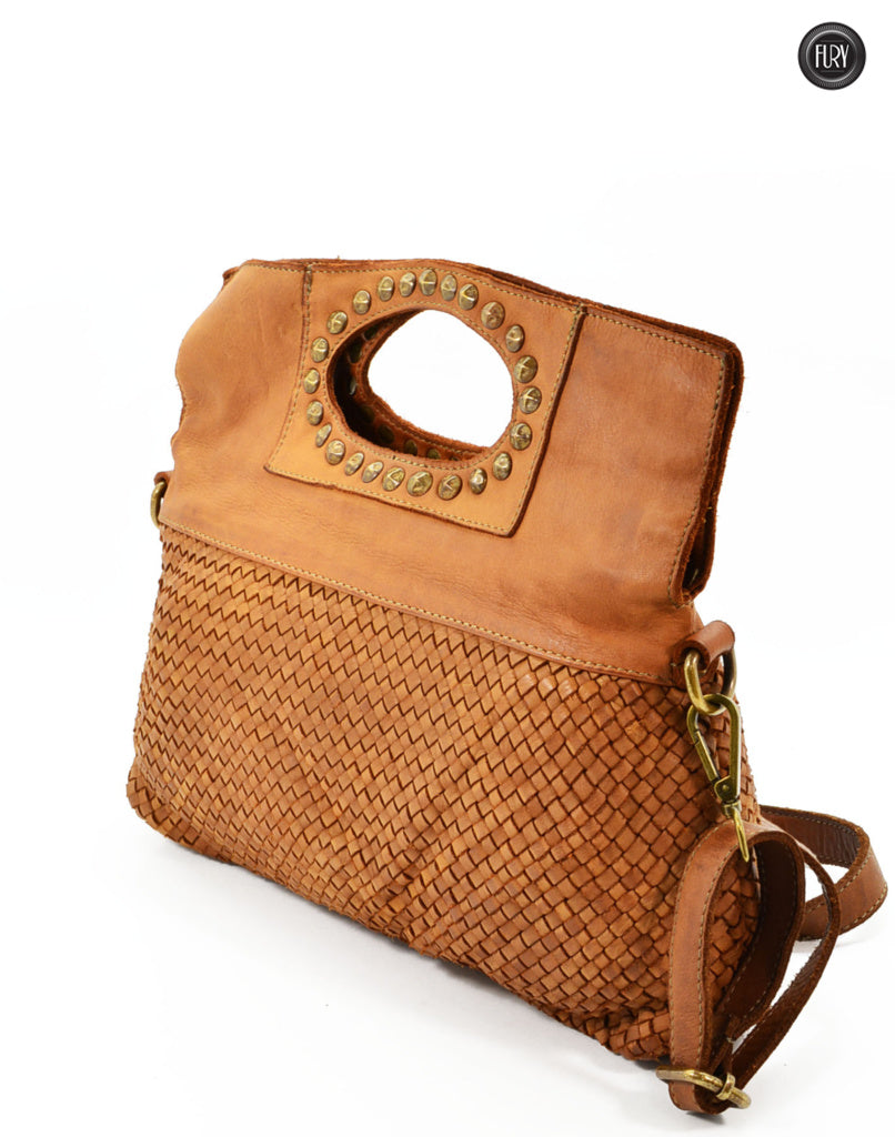 Borsa Noelia in pelle intrecciata