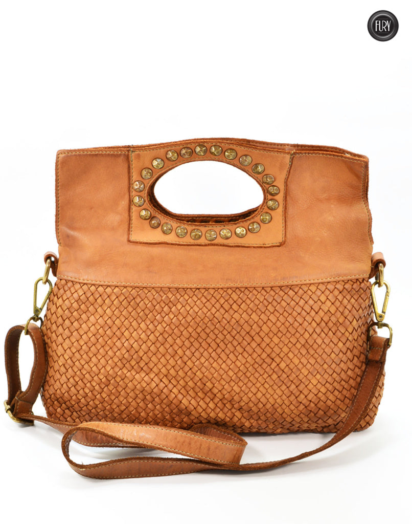 Borsa Noelia in pelle intrecciata