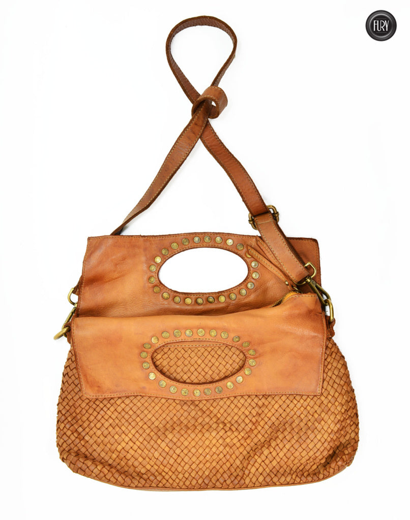 Borsa Noelia in pelle intrecciata