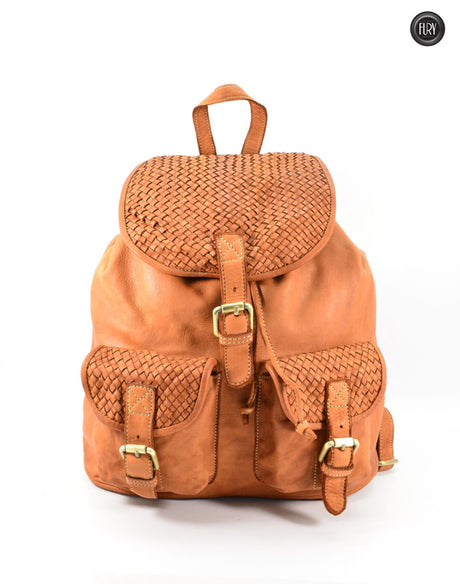 Zaino Lorenzo in pelle intrecciata