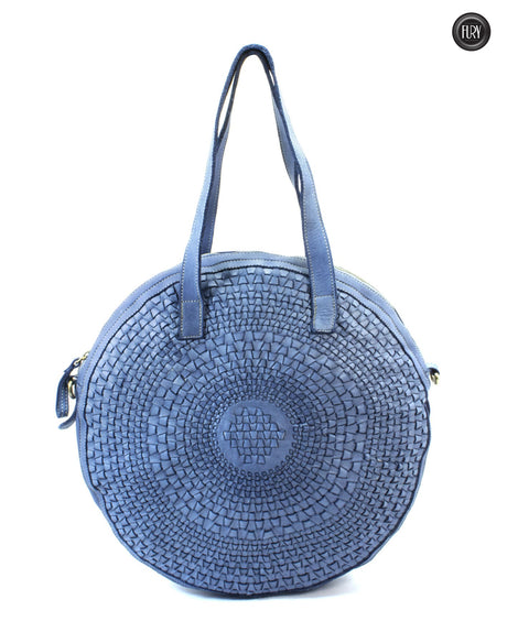 Borsa Aurora in pelle intrecciata