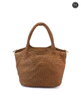 Borsa Alba Maxi in pelle intrecciata