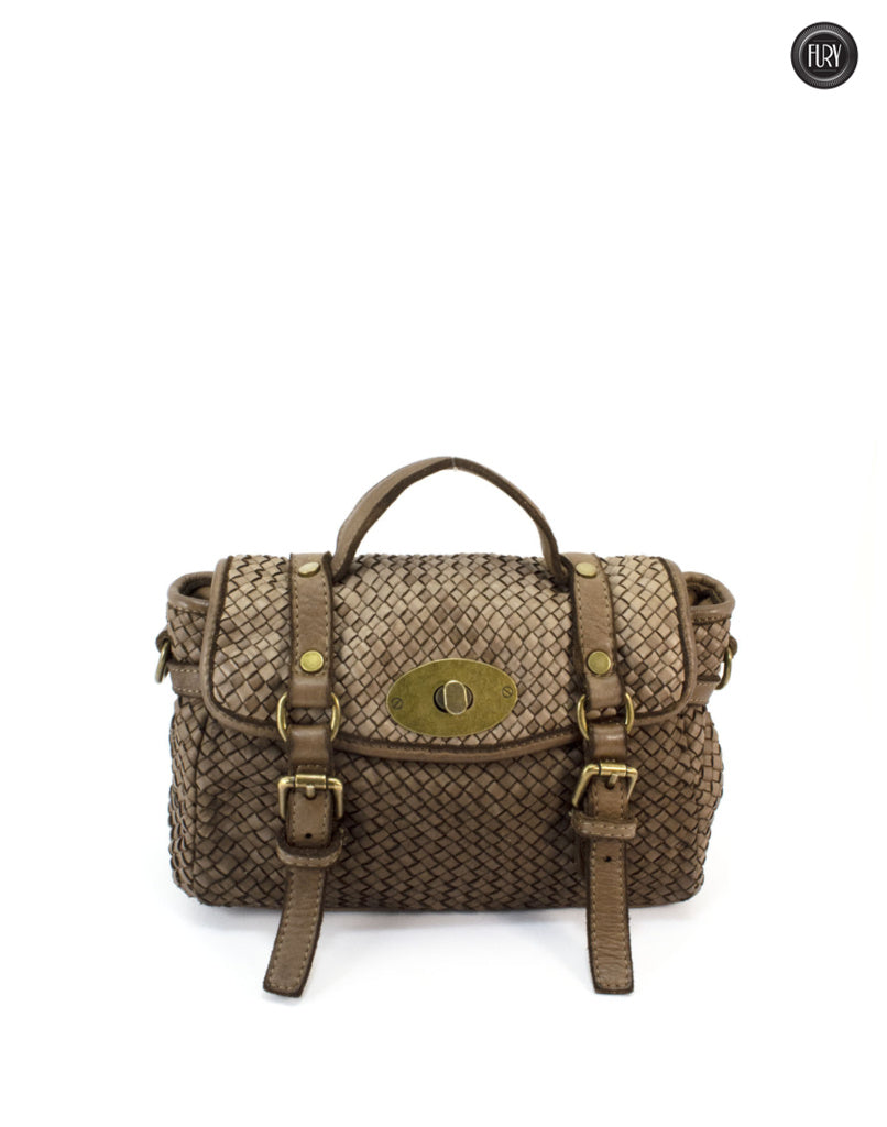 Borsetta Celia in pelle intrecciata