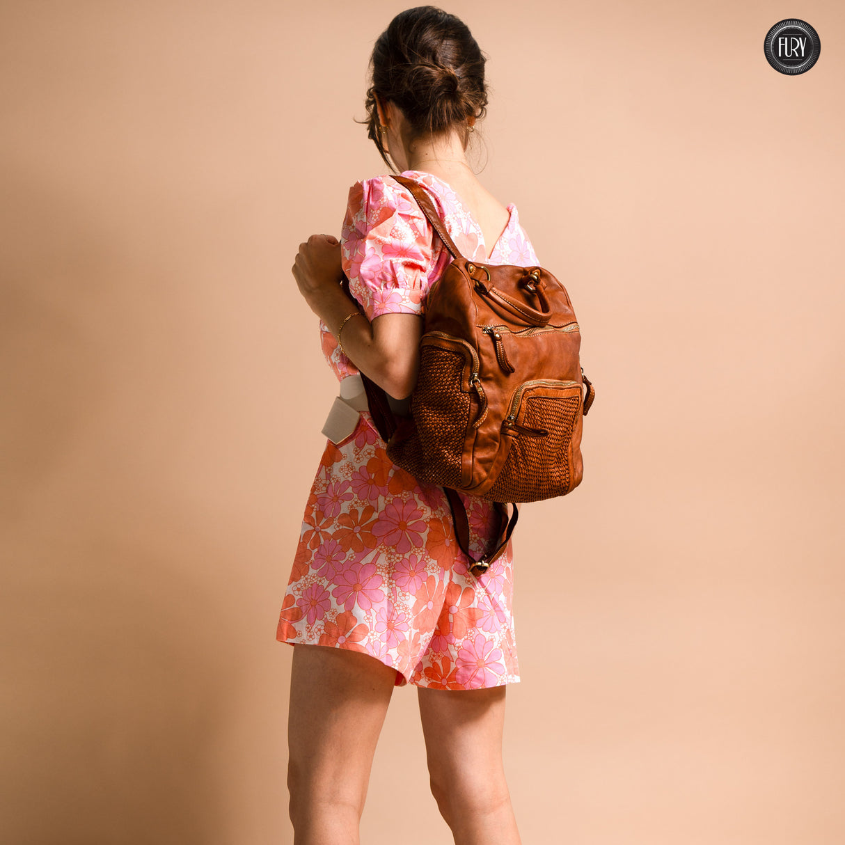 Zainetto Volterra in pelle intrecciata - Preordine