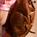 Zainetto Volterra in pelle intrecciata - Preordine