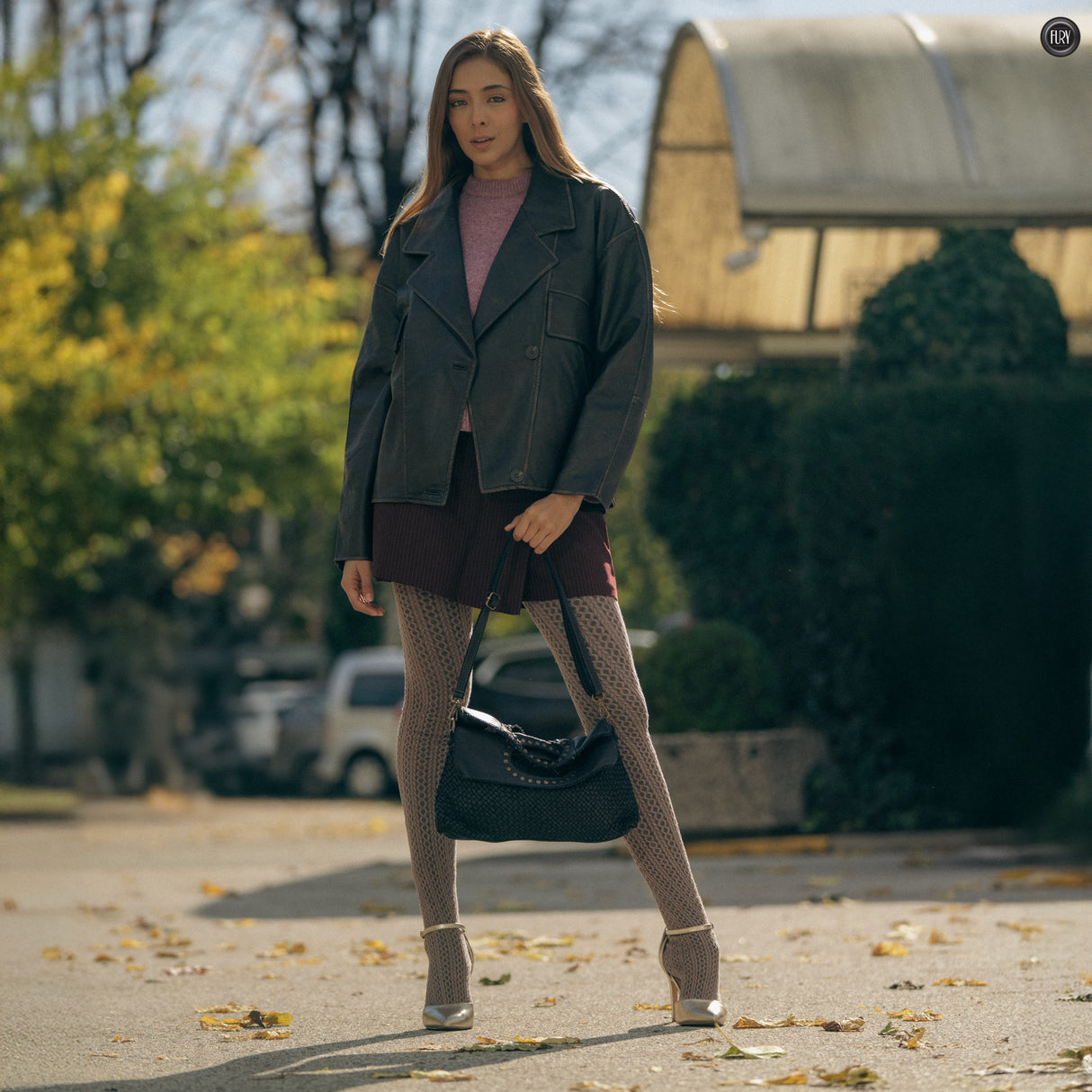 Borsa Noelia in pelle intrecciata