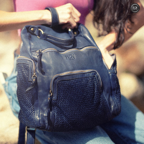 Zainetto Volterra in pelle intrecciata - Preordine