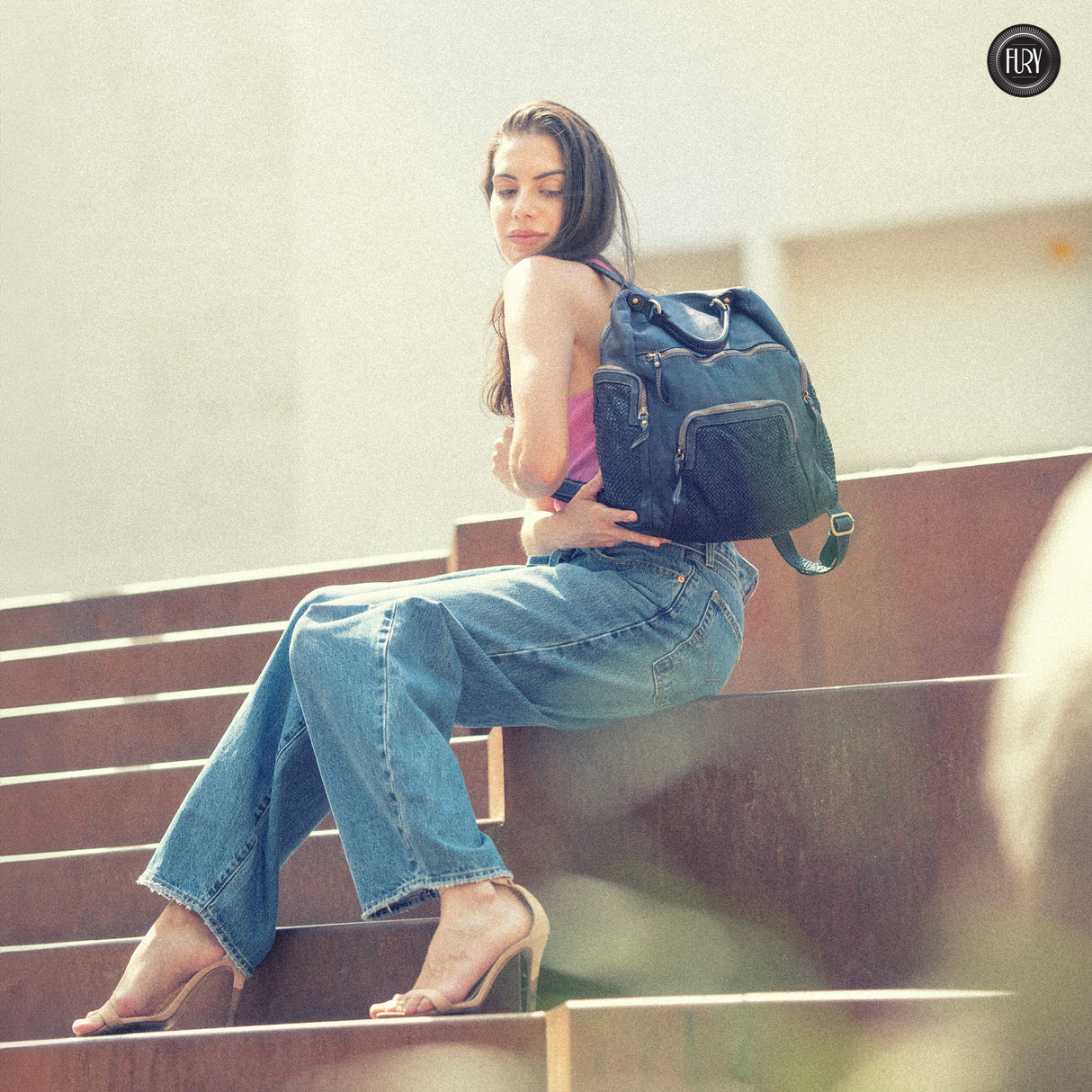 Zainetto Volterra in pelle intrecciata - Preordine