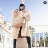 Borsa Iris Maxi in pelle intrecciata