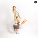 Borsa Camilla in pelle intrecciata