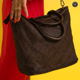 Borsa Tullia in pelle intrecciata