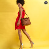 Borsa Tullia in pelle intrecciata