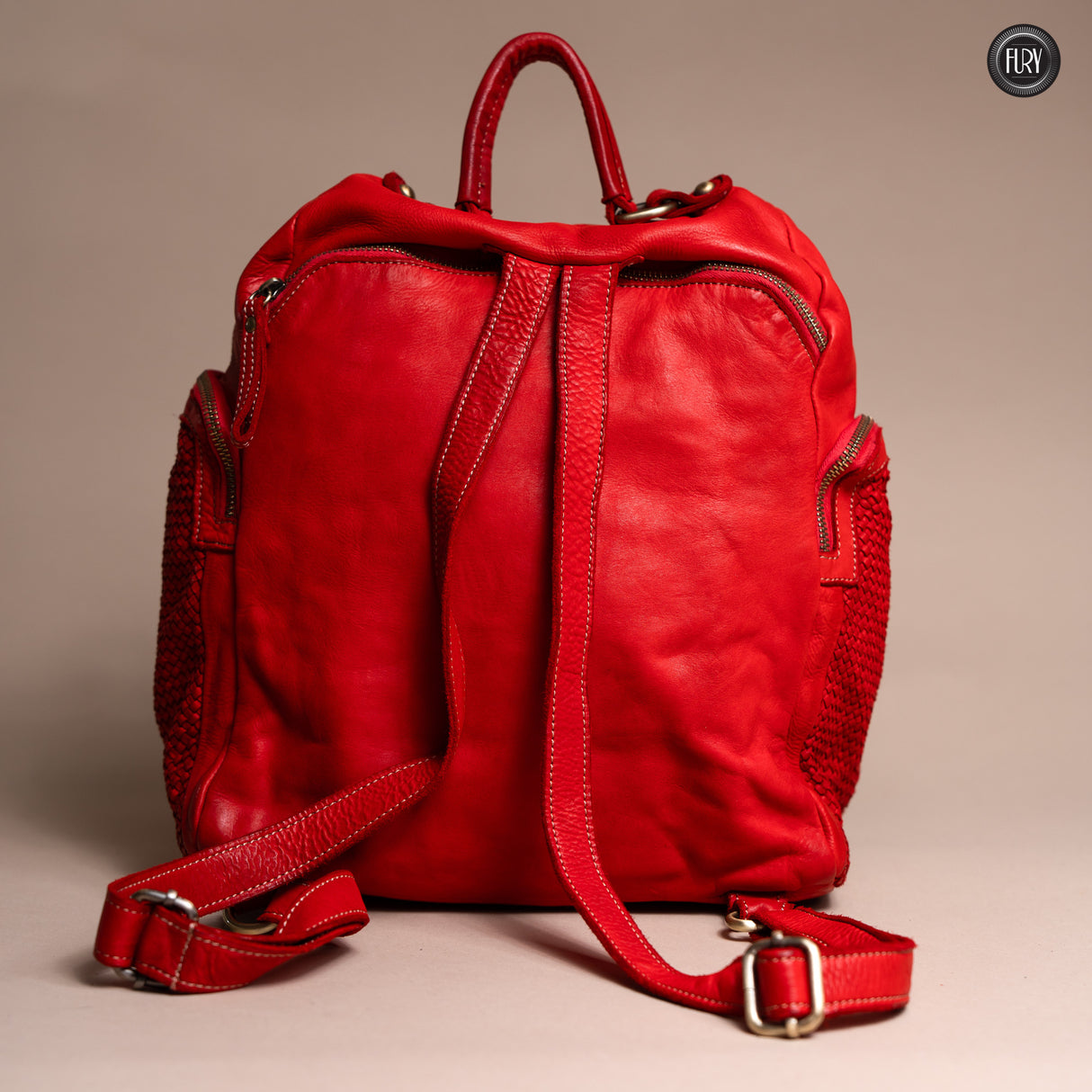 Zainetto Volterra in pelle intrecciata - Preordine