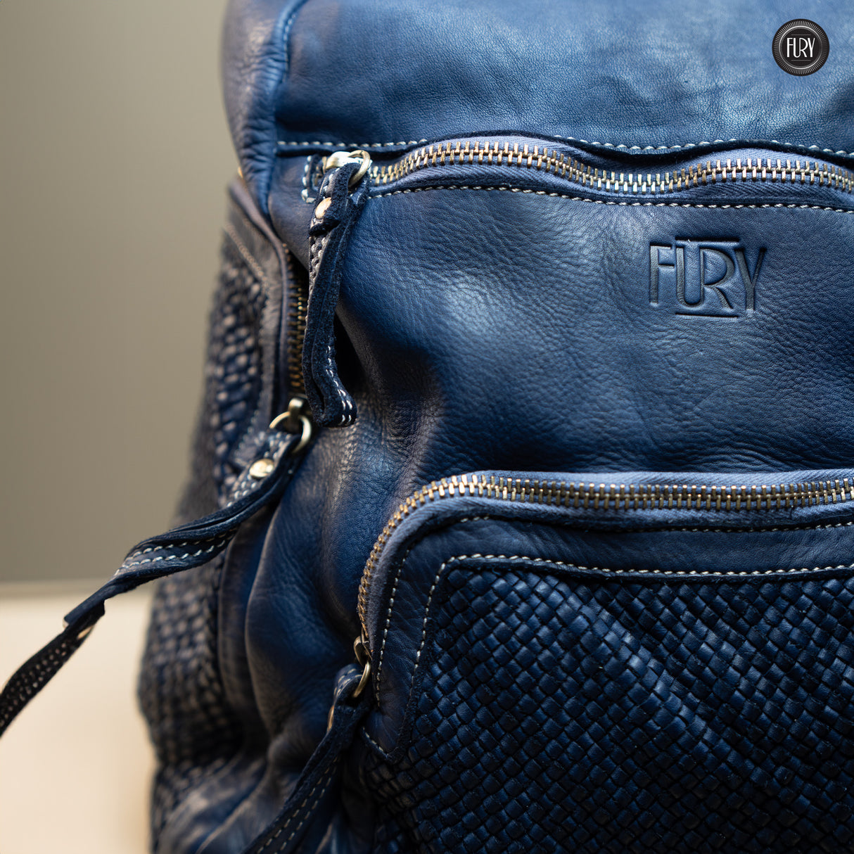 Zainetto Volterra in pelle intrecciata - Preordine