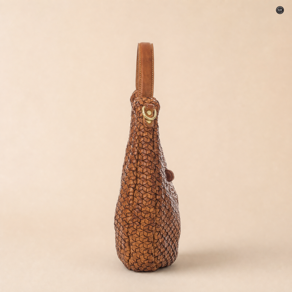 Borsa Amalia in pelle intrecciata